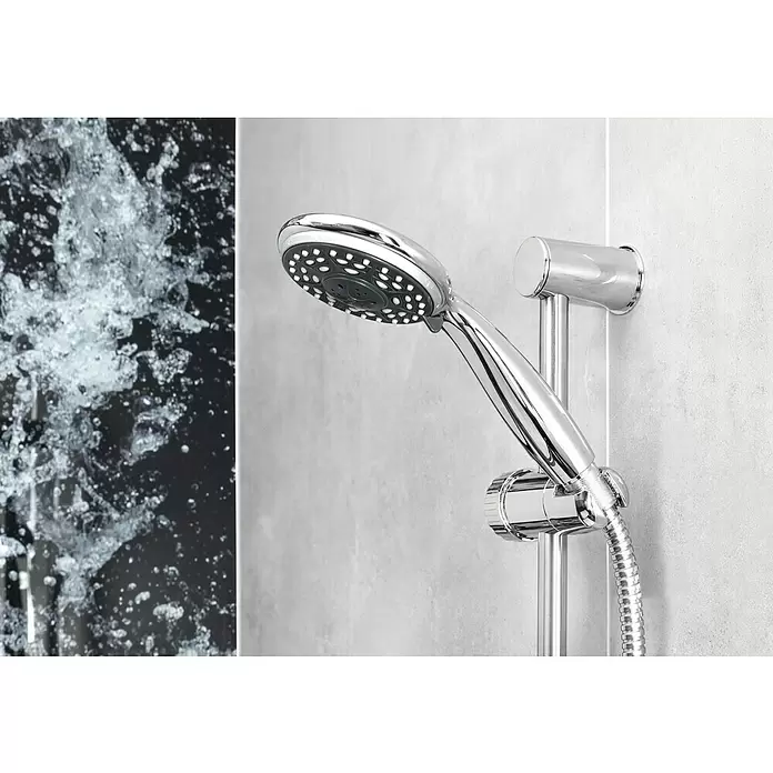 Mixomat Conjunto de ducha Cuba - Tipos de chorro: Chorro de ducha intenso, Chorro de lluvia intensa, Lluvia de masaje con remolinos, Cromo - Foto ambiente