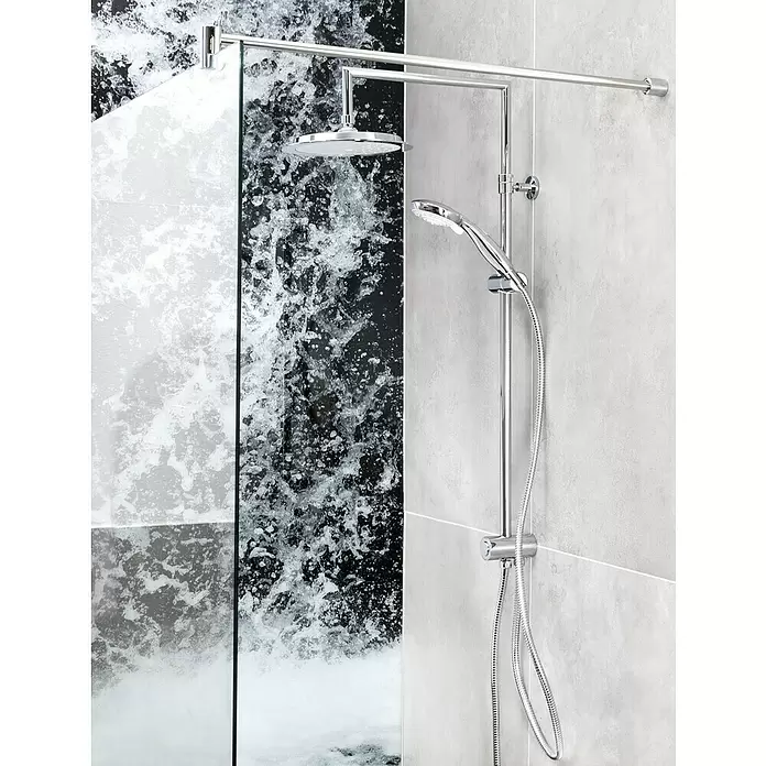 Mixomat Duschsystem Denver - Mit Umsteller, Lochabstand: 67 cm, Anzahl Strahlarten: 5 Stk., Chrom/Weiß - Stimmungsaufnahme