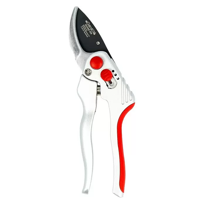 Gardol Premium Gartenschere - Bypass, Max. Aststärke: 20 mm, Abgewinkelter Schneidkopf, Handgröße variabel einstellbar - Vorderansicht