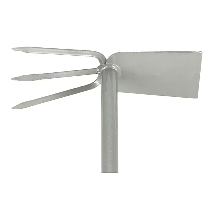 Gardol Hand-Doppelhäckchen - Arbeitsbreite: 6,5 cm, Anzahl Zinken: 3, Kurzstiel - Detailaufnahme