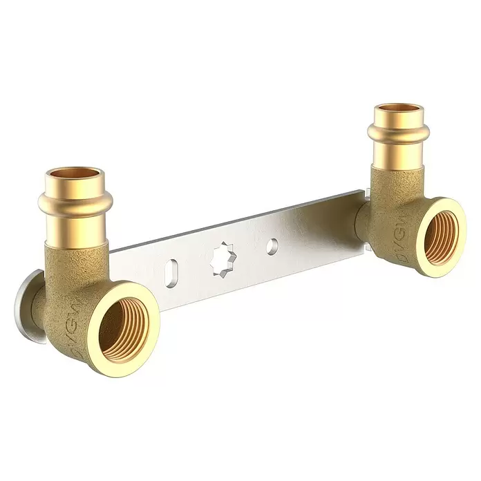 Montageeinheit - Innengewinde: ½″, 15 mm, Länge: 15 cm - Diagonale Ansicht