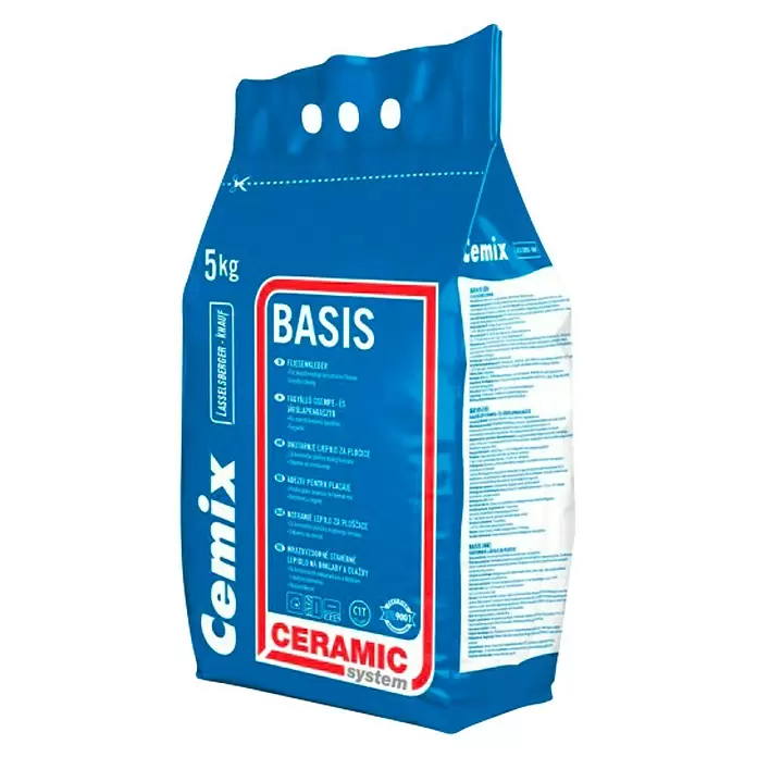 Cemix Ljepilo za pločice Basis - 5 kg, U zatvorenom - Dijagonalni pogled