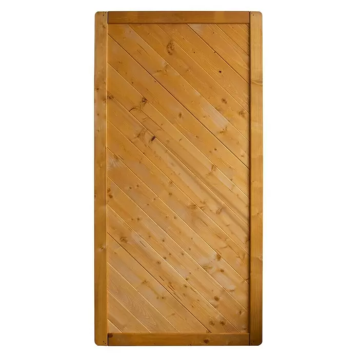 Silvan Sichtschutzelement Regensburg - 90 x 180 cm, Diagonal verschraubt, Rot - Vorderansicht