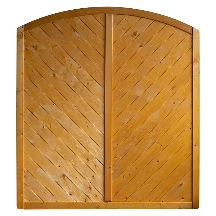 Silvan Sichtschutzelement Regensburg - 180 x 180/200 cm, Diagonal verschraubt, Honig - Vorderansicht