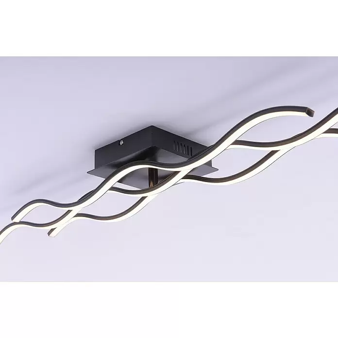 LeuchtenDirekt LED-Deckenleuchte - 32 W, L x B x H: 97,5 x 16 x 8 cm, Schwarz, Tageslichtweiß - Detailaufnahme