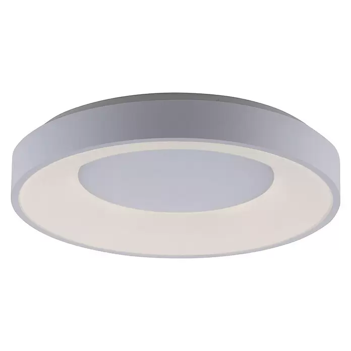 LeuchtenDirekt LED-Deckenleuchte rund - 30 W, Ø x H: 48 x 7,8 cm, Weiß, Sonstige - Ansicht von unten