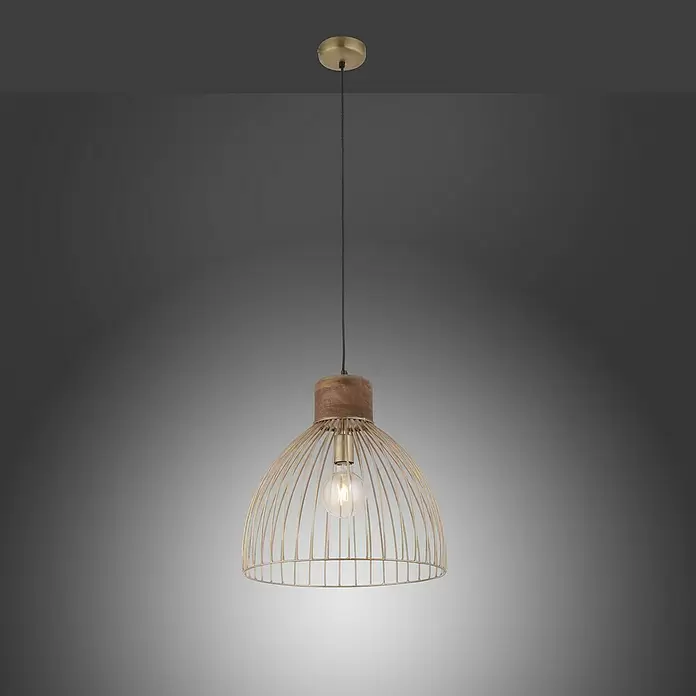 LeuchtenDirekt Pendelleuchte - 25 W, L x B x H: 40 x 40 x 120 cm, E27 - Stimmungsaufnahme
