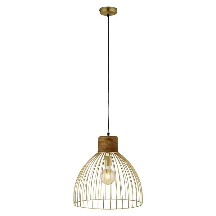 LeuchtenDirekt Pendelleuchte - 25 W, L x B x H: 40 x 40 x 120 cm, E27 - Vorderansicht