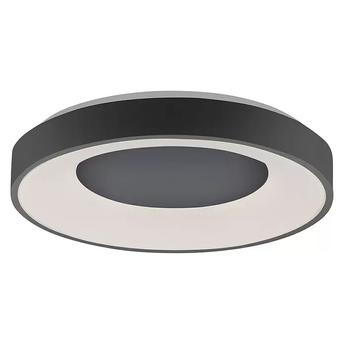 LeuchtenDirekt LED-Deckenleuchte rund - 30 W, Ø x H: 48 x 7,8 cm, Anthrazit, Sonstige - Ansicht von unten