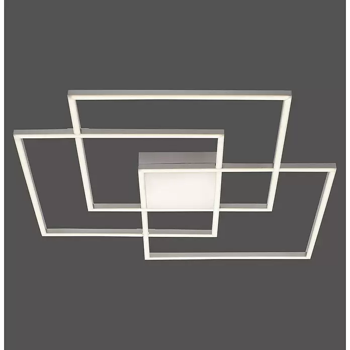 LeuchtenDirekt Plafón LED Asmin - 12 W, L x An x Al: 75 x 75 x 6 cm, Blanco frío - Foto ambiente