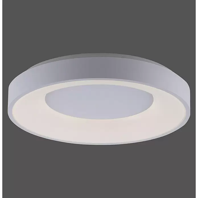 LeuchtenDirekt Plafón LED Asmin - 12 W, L x An x Al: 75 x 75 x 6 cm, Blanco frío - Foto ambiente