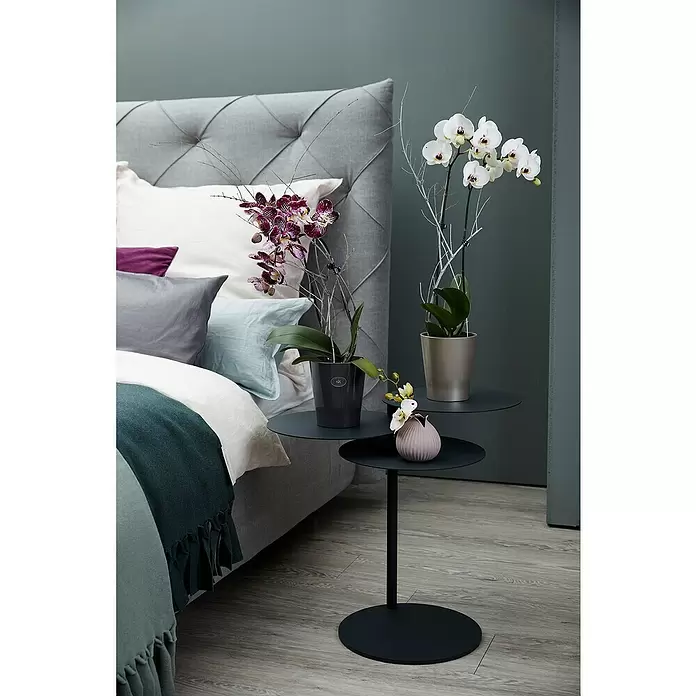 SK Orchideentopf Merina Chic - Außenmaß (Ø x H): 14 x 15 cm, Keramik, Greige metallic - Stimmungsaufnahme