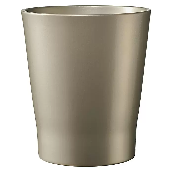 SK Orchideentopf Merina Chic - Außenmaß (Ø x H): 14 x 15 cm, Keramik, Greige metallic - Vorderansicht