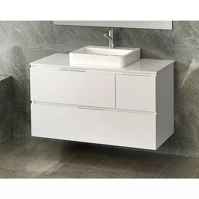 Mueble de lavabo Tina Paris - L x An x Al: 46 x 120 x 64 cm, Blanco - Foto ambiente