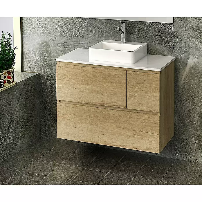 Mueble de lavabo Tina Paris - L x An x Al: 46 x 80 x 64 cm, Nature - Foto ambiente