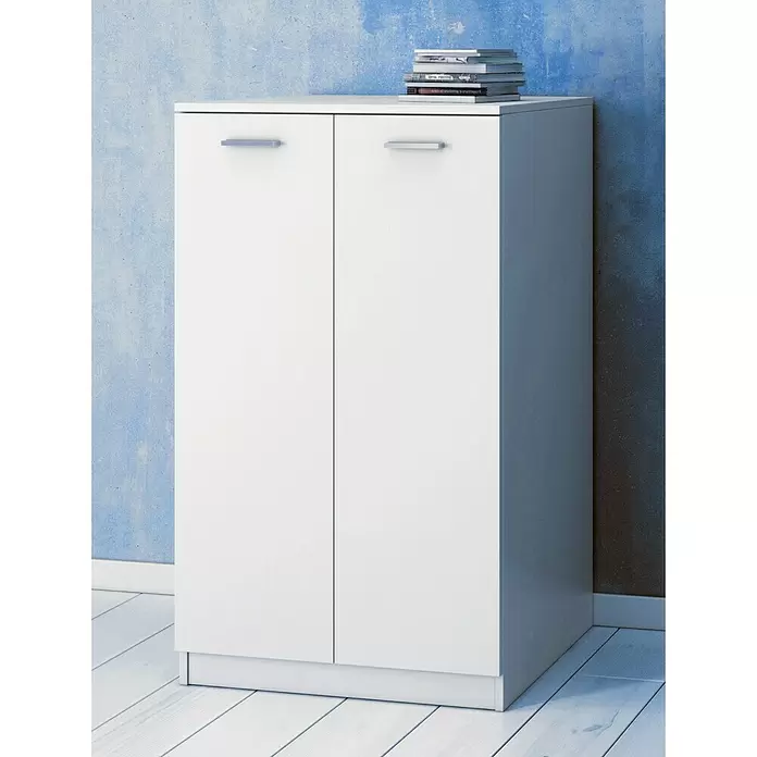 Unterschrank - B x T x H: 64 x 47 x 108 cm, Weiß, Melaminbeschichtet - Stimmungsaufnahme