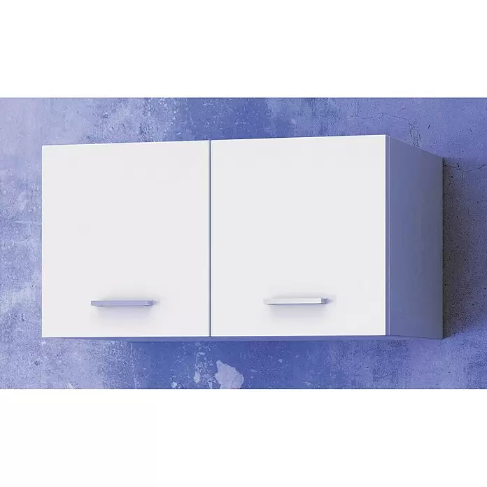 Hängeschrank - B x T x H: 64 x 27 x 34 cm, Weiß, Melaminharzbeschichtet - Stimmungsaufnahme