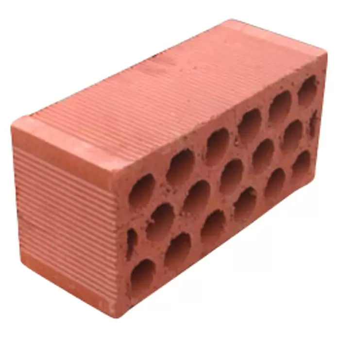 BHS Málaga Ladrillo Macizo perforado - 10 x 23,2 cm, Rojo - Vista angular