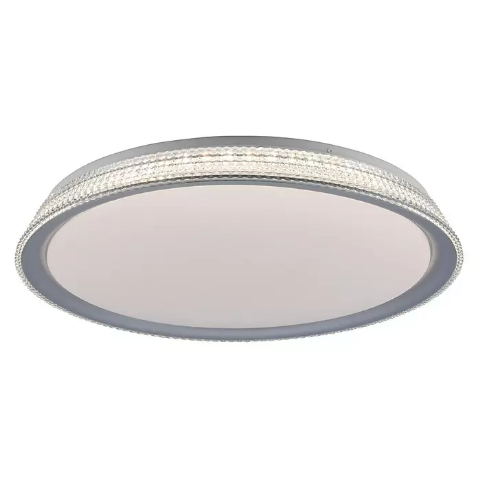 LeuchtenDirekt LED-Deckenleuchte rund - 40 W, Ø x H: 51 x 8 cm, Silber, Tageslichtweiß - Ansicht von unten