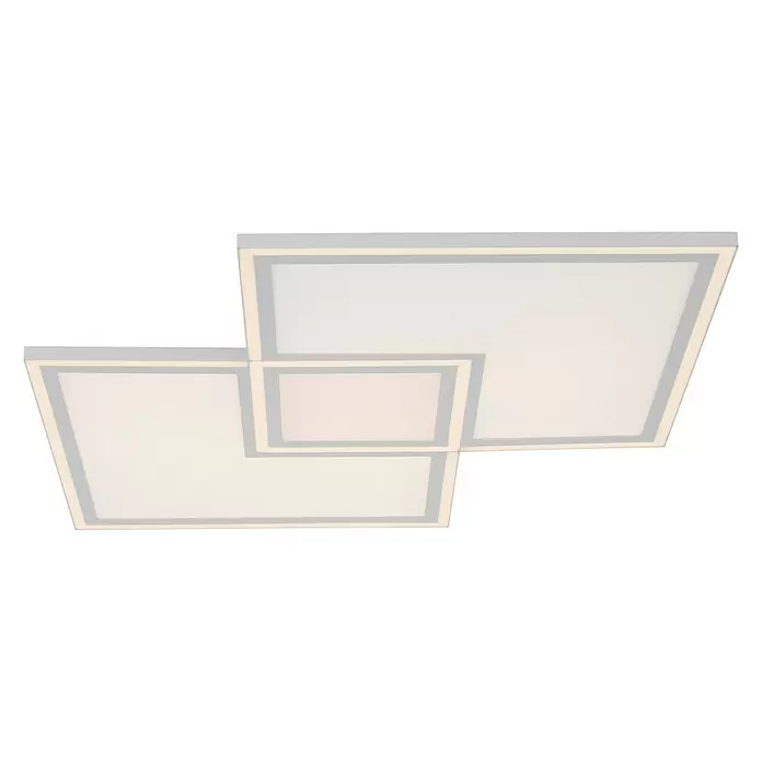 LeuchtenDirekt LED-Deckenleuchte - 59 W, L x B x H: 67,7 x 67,7 x 5,8 cm, Weiß, Sonstige - Ansicht von unten