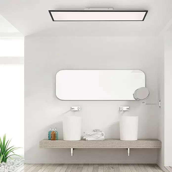 LeuchtenDirekt LED-Panel - 37 W, L x B x H: 119,5 x 29,5 x 7 cm, Schwarz, Sonstige - Stimmungsaufnahme