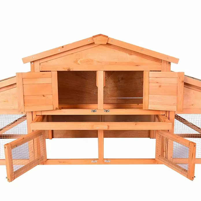 Kleintierstall - L x B x H: 180 x 72 x 62 cm, Natur - Detailaufnahme