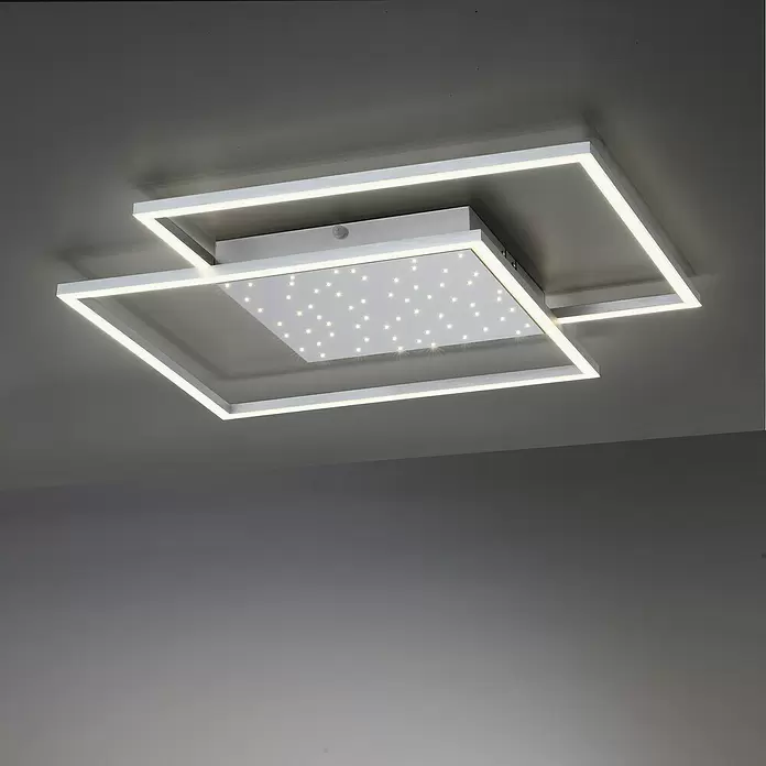 Paul Neuhaus LED-Deckenleuchte - 57 W, L x B x H: 67 x 67 x 5 cm, Stahl, Sonstige - Stimmungsaufnahme