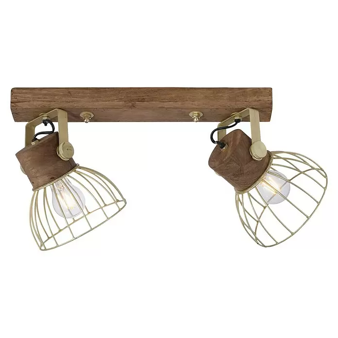 LeuchtenDirekt Deckenstrahler - 60 W, L x B x H: 64 x 29 x 21 cm, E27, 2 Stk. - Diagonale Ansicht