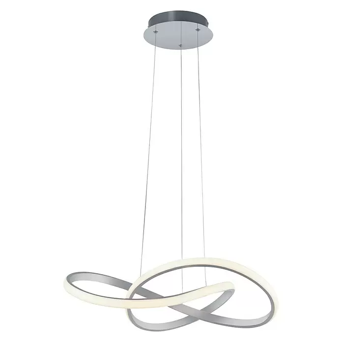 LeuchtenDirekt LED-Pendelleuchte - 29,5 W, L x B x H: 57 x 57 x 120 cm, Aluminium, Sonstige - Vorderansicht