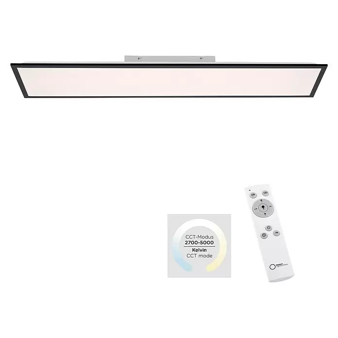 LeuchtenDirekt LED-Panel - 37 W, L x B x H: 119,5 x 29,5 x 7 cm, Schwarz, Sonstige - Ansicht von unten