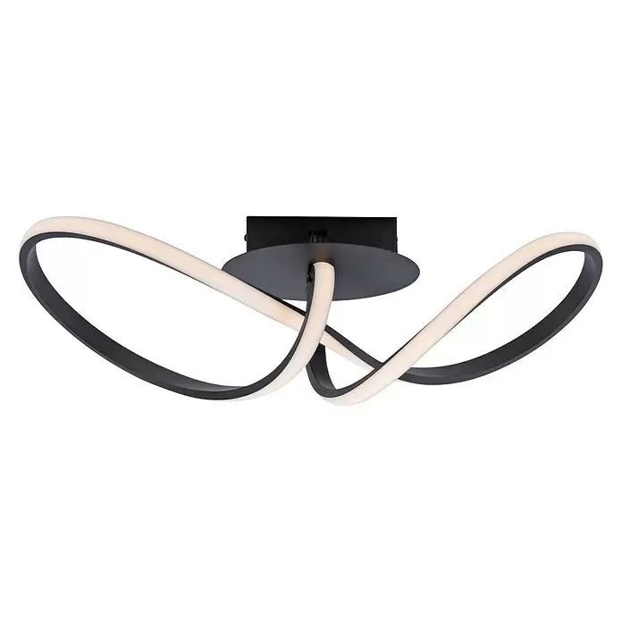 LeuchtenDirekt LED-Deckenleuchte - 18 W, L x B x H: 61 x 24,5 x 27 cm, Schwarz, Sonstige - Ansicht von unten