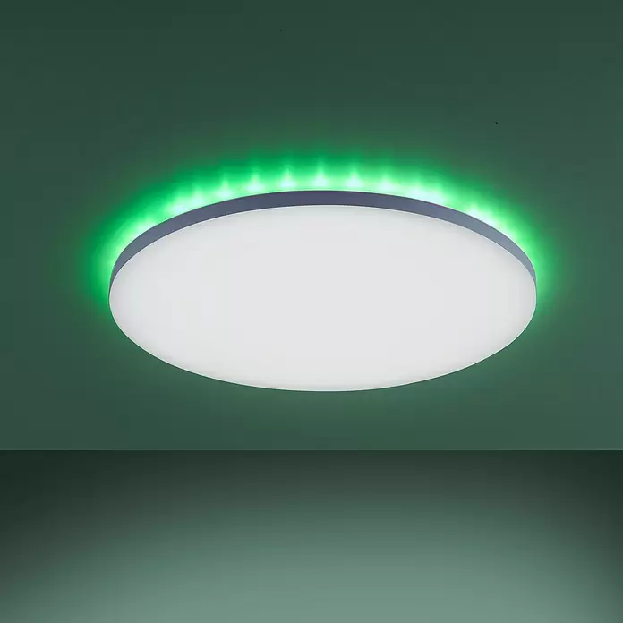 LeuchtenDirekt LED-Deckenleuchte rund - 24 W, Ø x H: 42 x 2,9 cm, Weiß, Sonstige - Stimmungsaufnahme