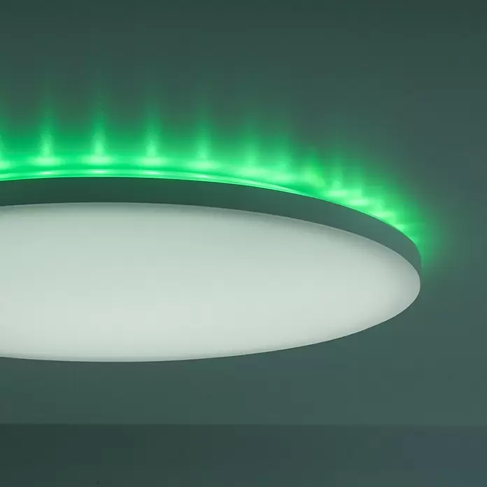 LeuchtenDirekt LED-Deckenleuchte rund - 24 W, Ø x H: 42 x 2,9 cm, Weiß, Sonstige - Detailaufnahme
