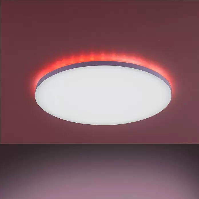 LeuchtenDirekt LED-Deckenleuchte rund - 24 W, Ø x H: 42 x 2,9 cm, Weiß, Sonstige - Stimmungsaufnahme