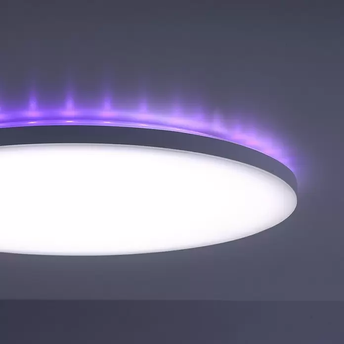 LeuchtenDirekt LED-Deckenleuchte rund - 24 W, Ø x H: 42 x 2,9 cm, Weiß, Sonstige - Detailaufnahme