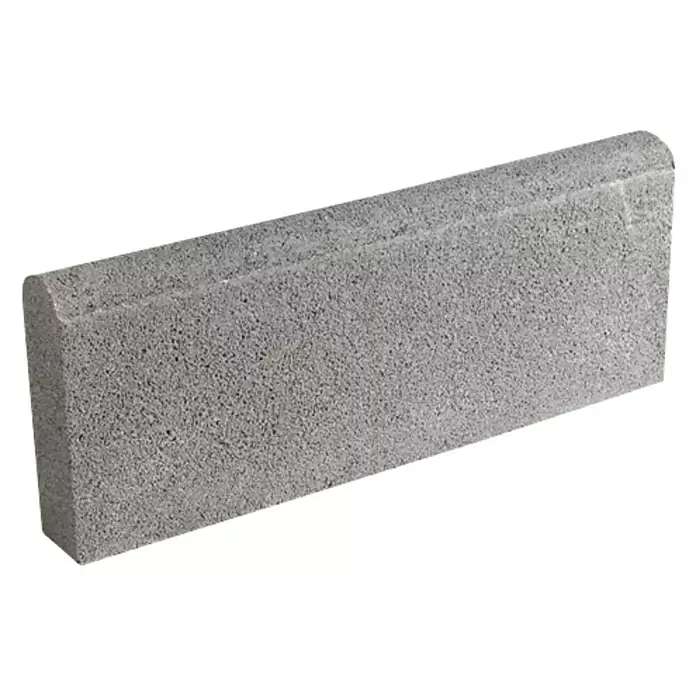 BHS Madrid Bordillo redondo - 50 x 6 x 20 cm, Gris, Hormigón - Vista angular