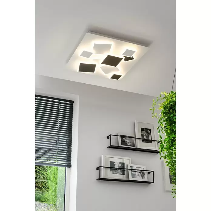 Lavida LED stropna svjetiljka Capri - 50 W, D x Š x V: 50 x 50 x 6,5 cm, Topla bijela - Živopisni prikaz
