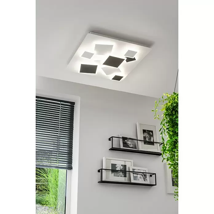 Lavida LED stropna svjetiljka Capri - 50 W, D x Š x V: 50 x 50 x 6,5 cm, Topla bijela - Živopisni prikaz