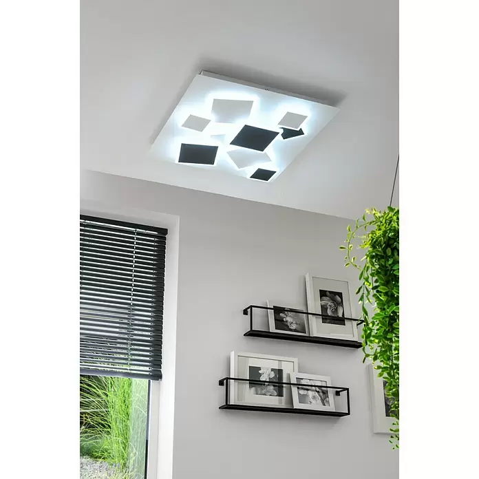 Lavida LED-Deckenleuchte - 50 W, L x B x H: 50 x 50 x 6,5 cm, Warmweiß - Stimmungsaufnahme