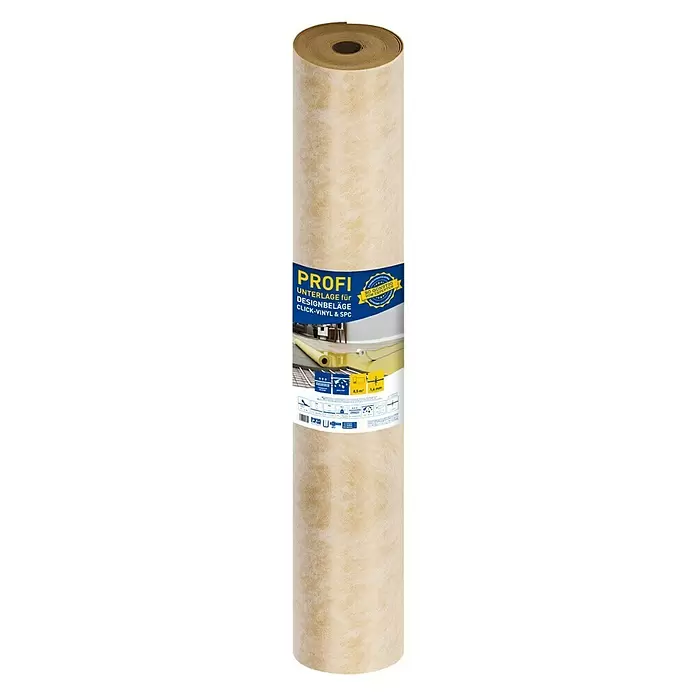 Dämmunterlage Profi Click-Vinyl & SPC - 8,5 m², Stärke: 1,4 mm - Vorderansicht