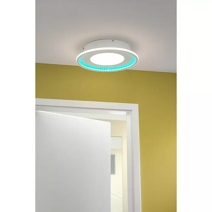 Lavida LED-Deckenleuchte rund Rovigo - Ø x H: 450 mm x 9,6 cm - Stimmungsaufnahme