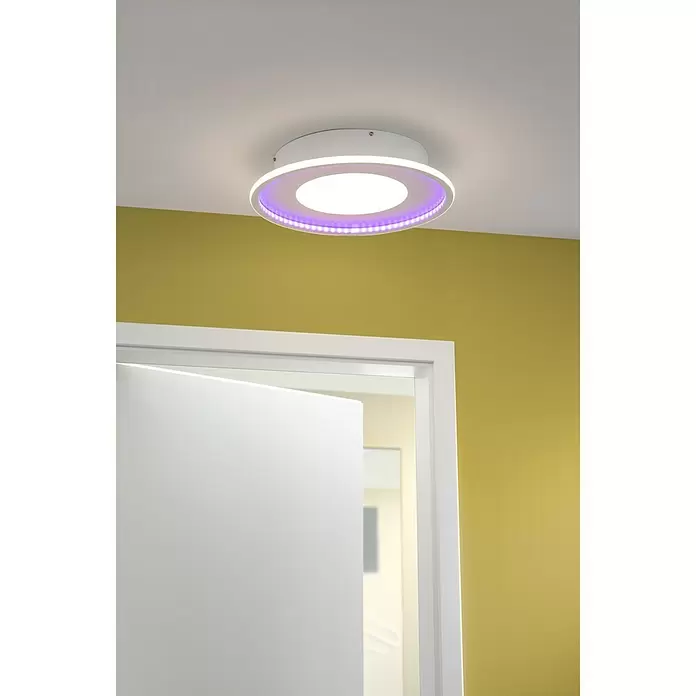Lavida LED-Deckenleuchte rund Rovigo - Ø x H: 450 mm x 9,6 cm - Stimmungsaufnahme