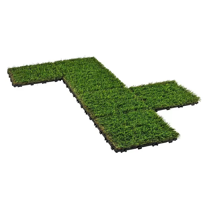 Klickfliese Gras - Grün, 30 x 30 cm, 10 Stk. - Diagonale Ansicht