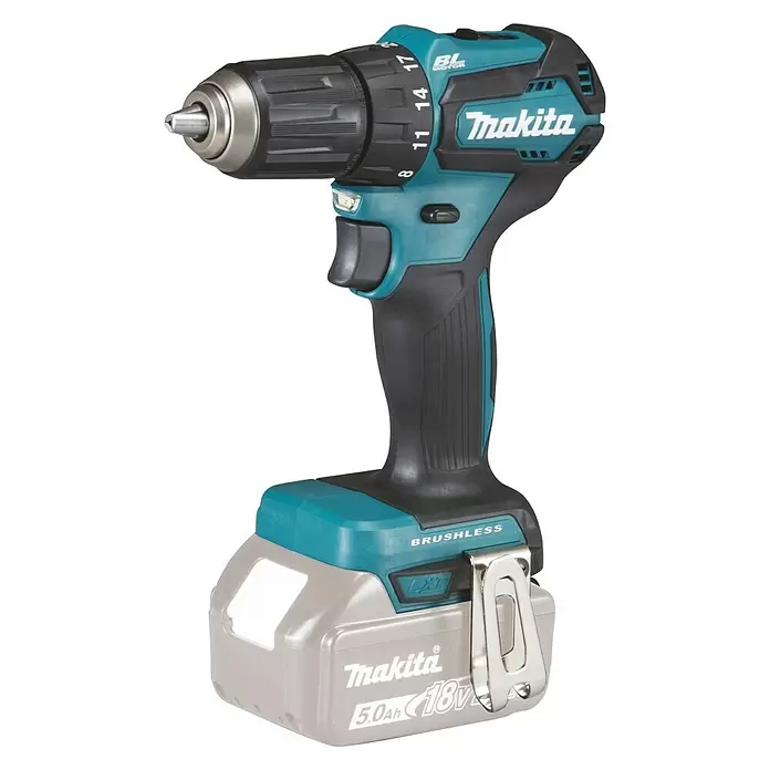 Makita Akku-Bohrschrauber DDF483Z - 18 V, Ohne Akku, Leerlaufdrehzahl: 1.700 U/min - Diagonale Ansicht