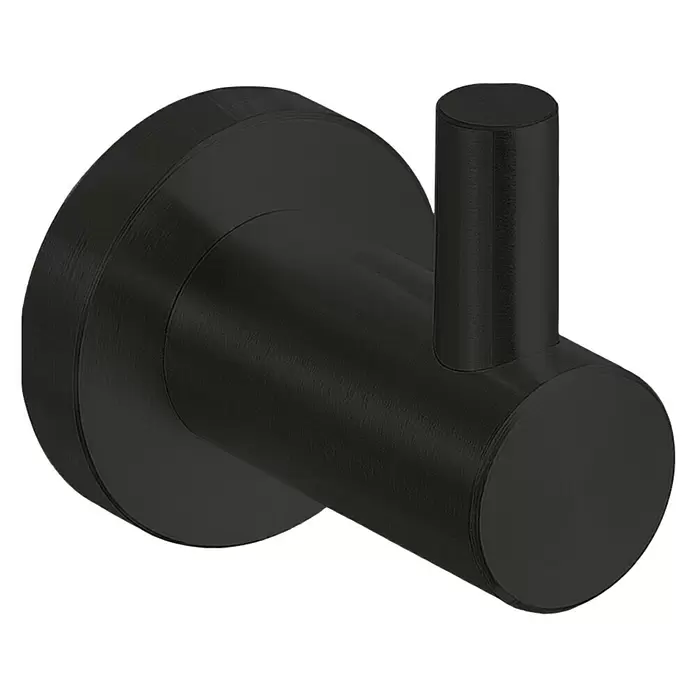 Best Design Handdoekhaak Nero - Mat Zwart, Mat - Diagonaal zicht