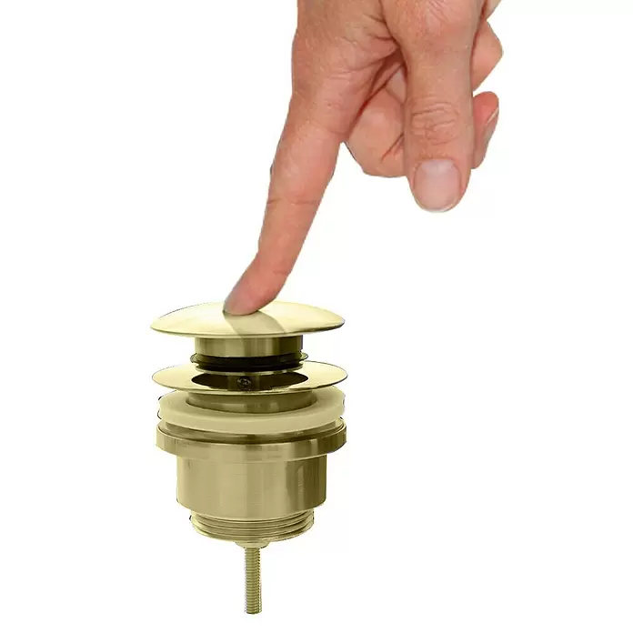 Best Design Afvoerplug Clic-Waste Nancy - Mat Goud, Badkamer, Messing - Toepassingsvoorbeeld