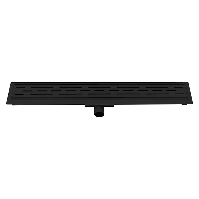 Best Design Douchegoot Black met flens - 90 cm, Roestvrij staal, Zwart - Diagonaal zicht