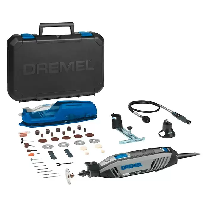 Dremel Set višenamjenskog alata 4300-3/45EZ - Broj okretaja pri praznom hodu: 5.000 okr/min - 35.000 okr/min - Dijagonalni pogled