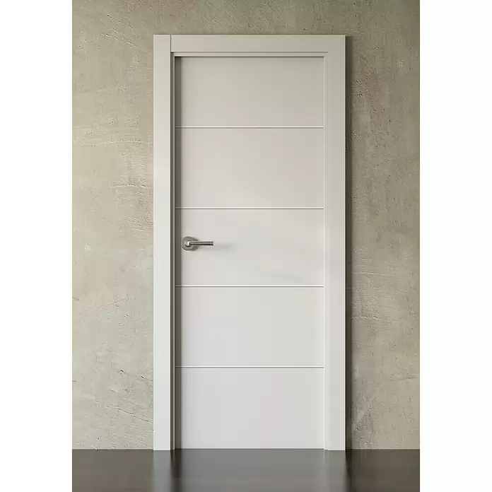 PortStylo Puerta interior Recife - 62,5 x 203 cm, Apertura según normativa: Derecha, Blanco lacado, Maciza aligerada - Foto ambiente
