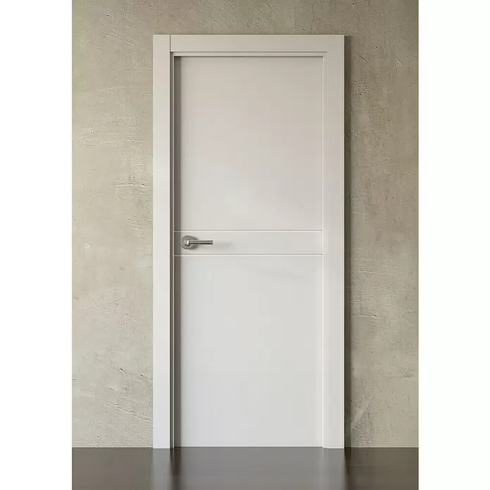 PortStylo Puerta interior Río - 72,5 x 203 cm, Apertura según normativa: Derecha, Blanco lacado, Maciza aligerada - Foto ambiente